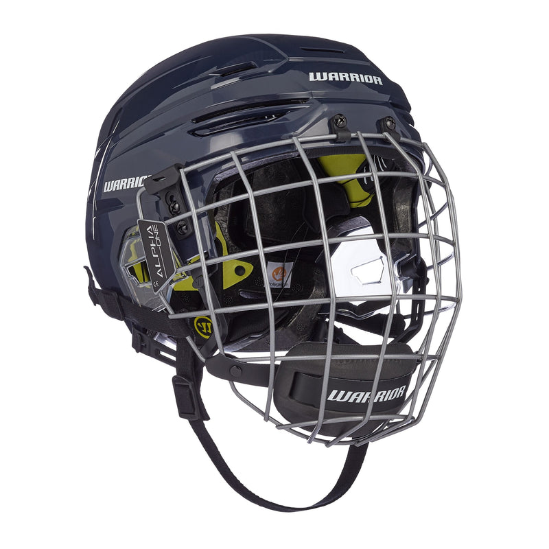 Warrior Alpha Pro Senior Hockey Helmet & Cage Combo, Navy P8