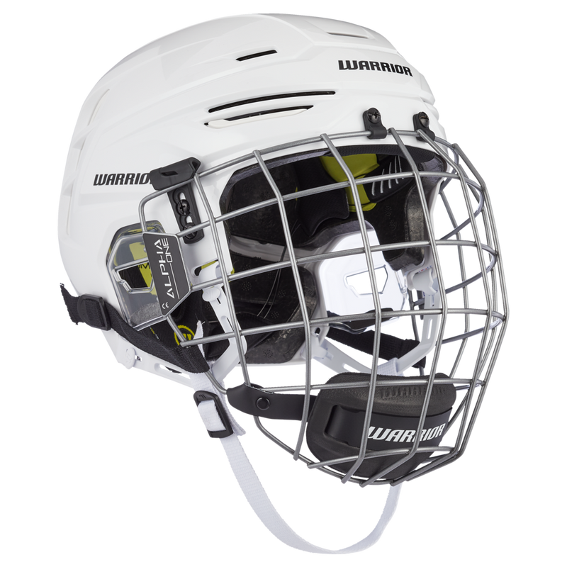 Warrior Alpha Pro Senior Hockey Helmet & Cage Combo, White B4