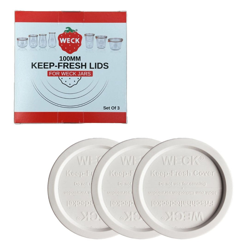 Weck 100mm Keep Fresh Lids for Weck Jars, BPA-Free, 3-pk L3