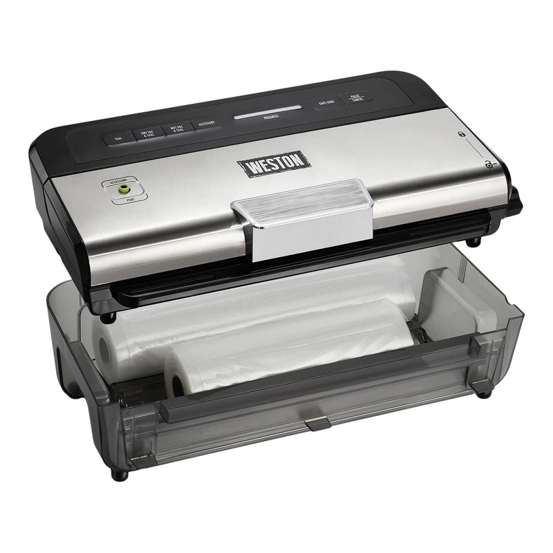 Weston Wet & Dry Sealer 11-in Vacuum Sealer With Date Code Stamp, Black X1