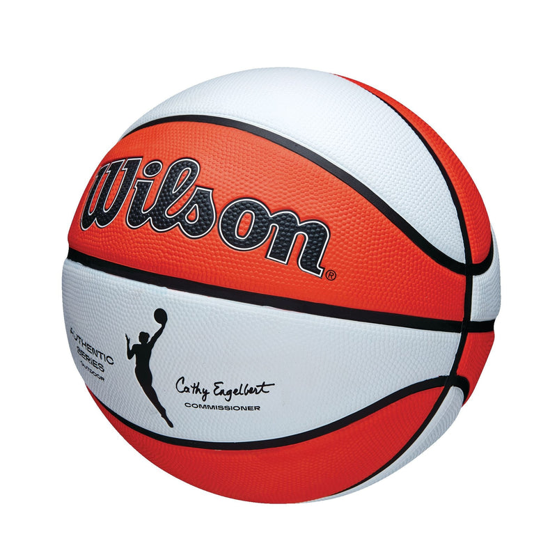 Wilson WNBA Authentic Series Youth Kids' Outdoor Basketball, Size 6 (28.5-in), Orange/White S0