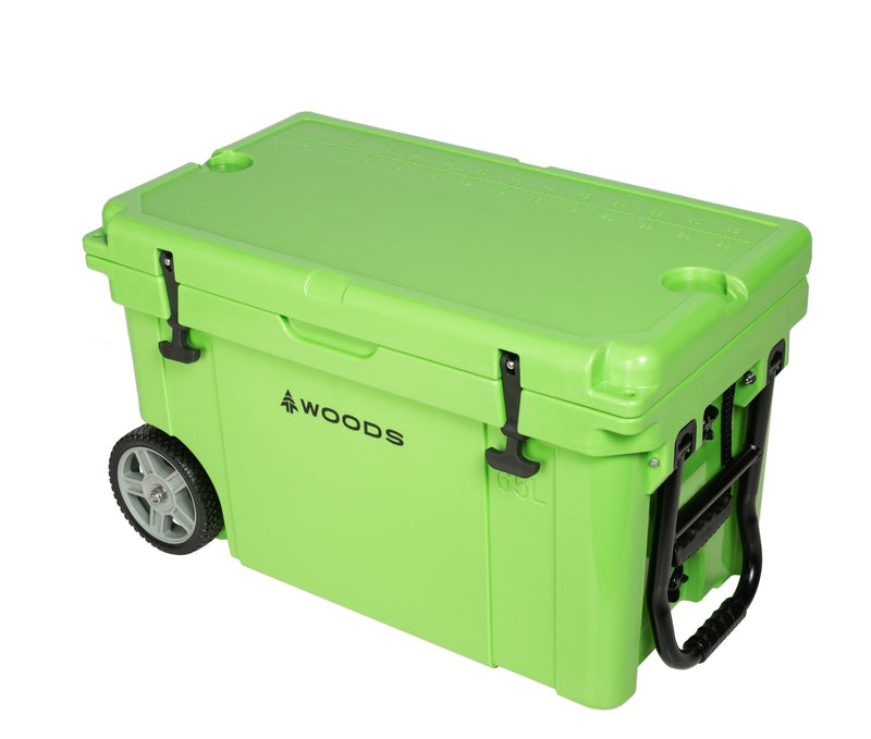 Woods ARCTIC Wheeled Roto-Moulded Cooler with Handle, 65-L, Parrot Green X8