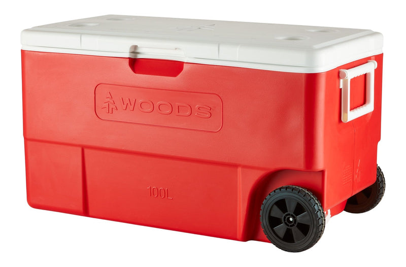 Woods Boreal Wheeled Camping Cooler, 130-Can, 100-L T9