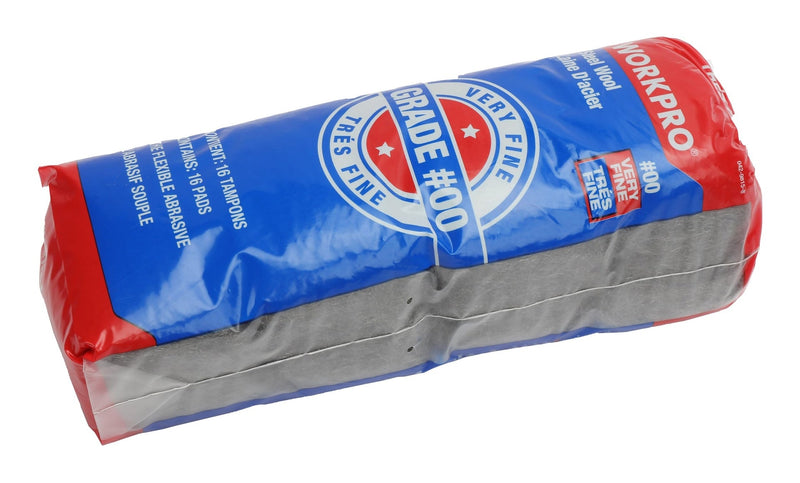 Workpro Steel Wool Pads For Multi-Surface Smoothing & Cleaning, Very Fine Grade W1