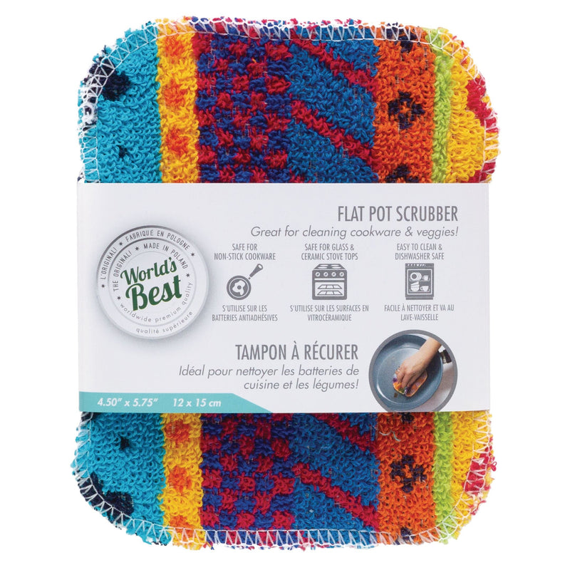 World's Best Flat Pot Scrubber, 1-pk X6