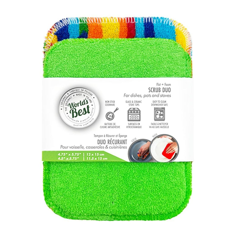 World's Best Foam Pot Scrubber, Washable, 2-pk C7