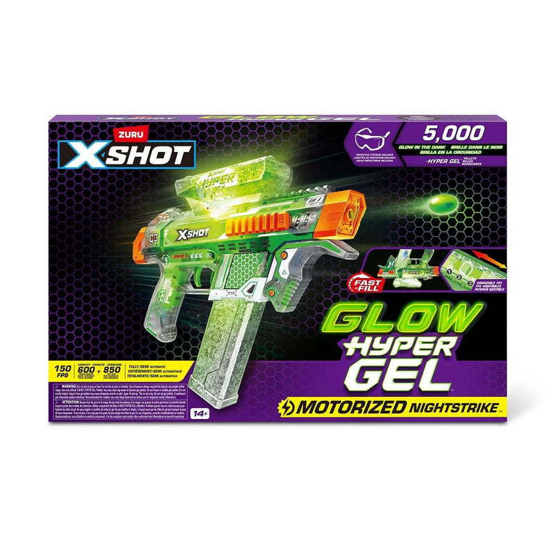 X-Shot Hyper Gel Glow In The Dark NightStrike Blaster O8