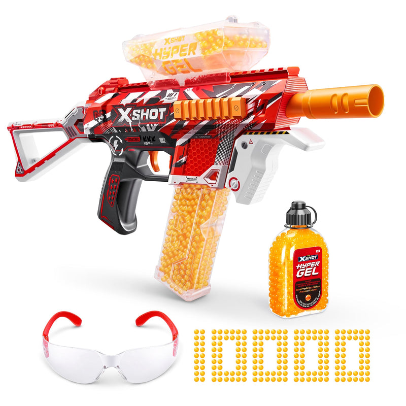 XSHOT Hyper Gel Trace Fire Blaster with 10,000 Gel Pellets B9