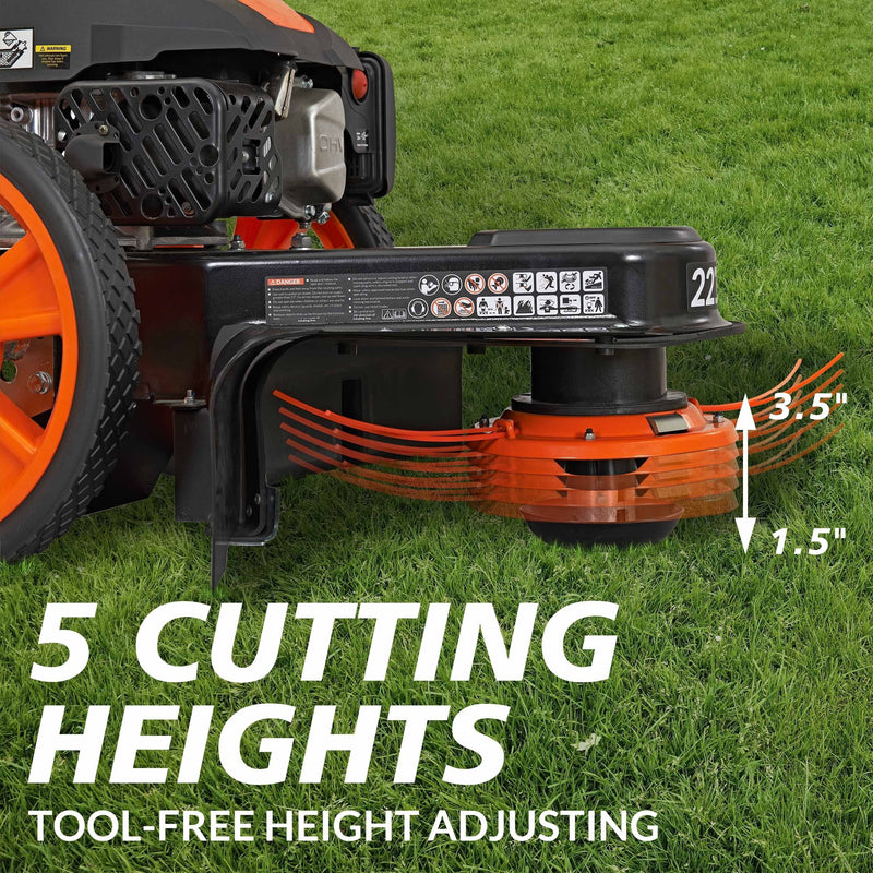 Yardmax 22 in. 170cc Gas Walk Behind String Trimmer Mower I0