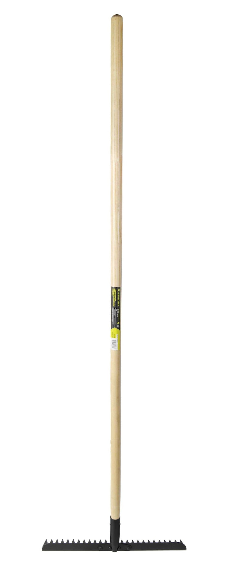 Yardworks 18.5-in Wide Metal 26-Tine Landscape Rake, 60-in Hardwood Shaft D7