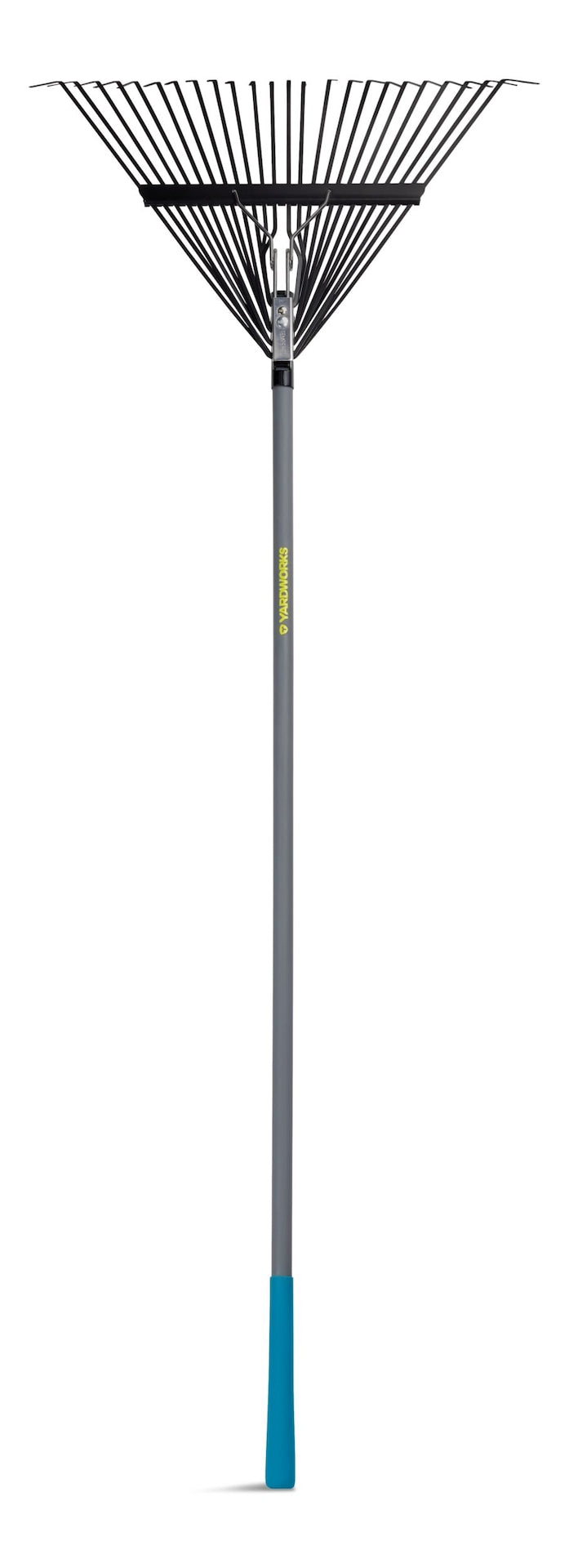 Yardworks 24-Tine Metal Leaf Rake with Fibreglass Shaft, 24-in C6