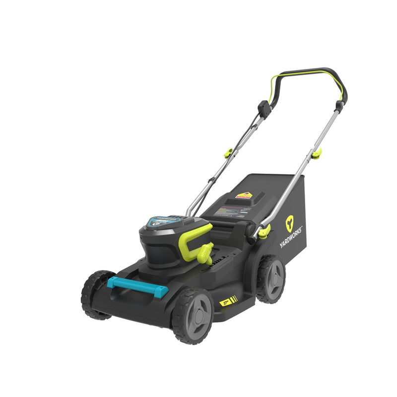 Yardworks 48V 2-in-1 Brushless Push Lawn Mower, 17-in with 4Ah Battery & Charger H3