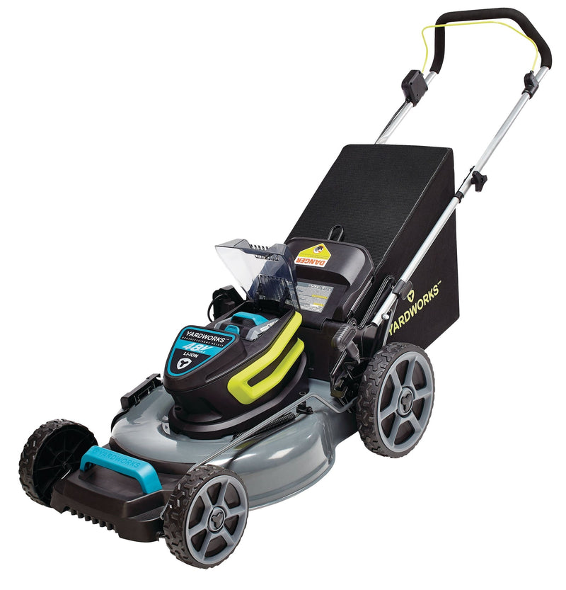 Yardworks 48V 3-in-1 Cordless Brushless Push Lawn Mower, 20-in with 5Ah Battery & Charger B0