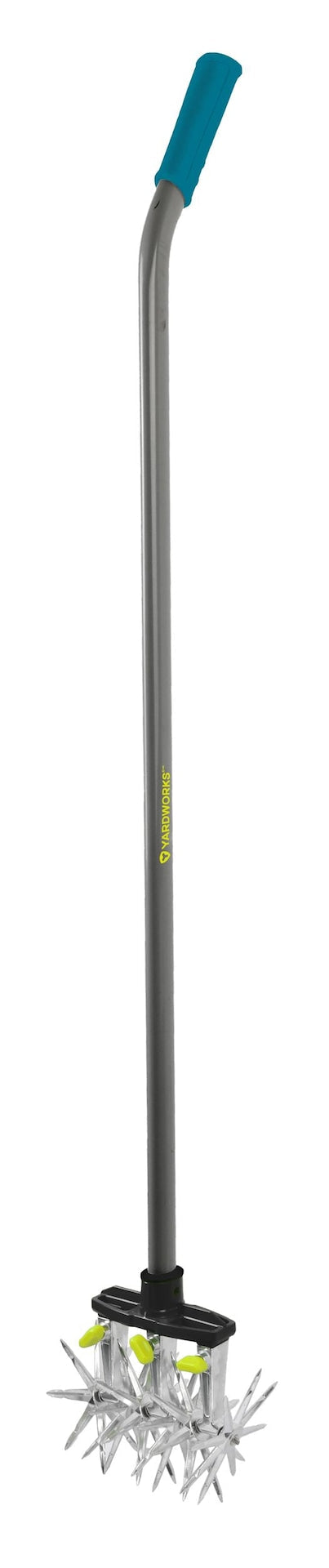 Yardworks Steel & Aluminum 3-Tine Rotary Cultivator, 48-in Angled Handle V6