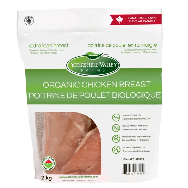 Yorkshire Valley Farms Organic Boneless Skinless Chicken Breasts, 5 2 kg F1
