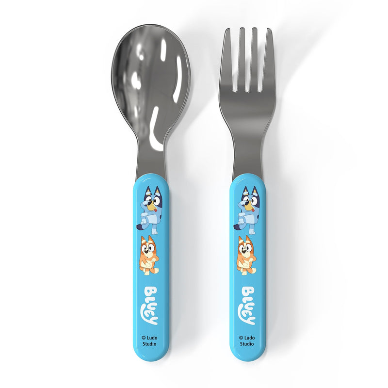 Zak Designs Bluey Flatware Set with Fork & Spoon, 2-Pc V7