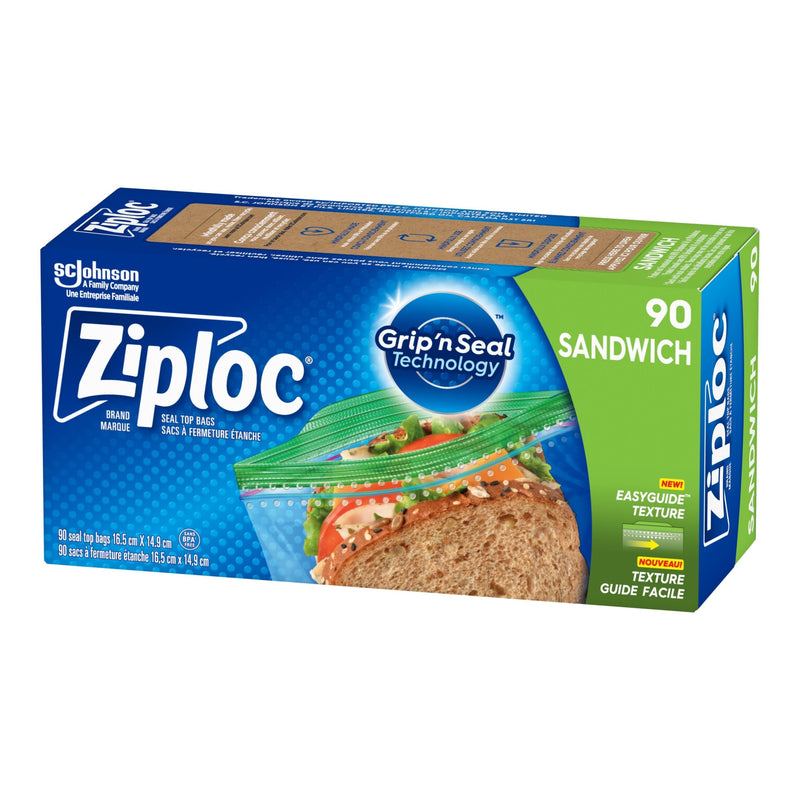 Ziploc Grip'n Seal Plastic Sandwich Bags, 750-mL, 90-pk L4