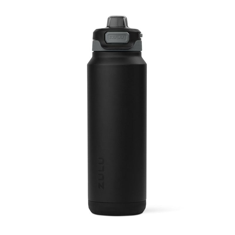 Zulu Powerfill Pro Vacuum Insulated Stainless Steel Bottle, 32-oz, Black, with Quick Fill Lid P1