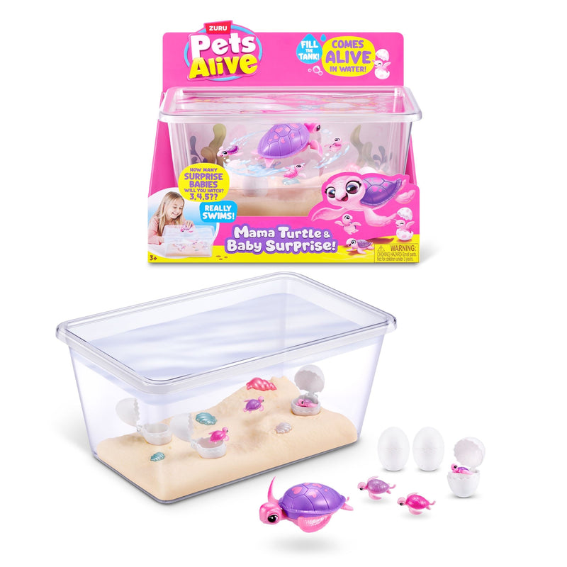 Zuru Pets Alive Mama and Turtle Surprise for Ages 3+ J5