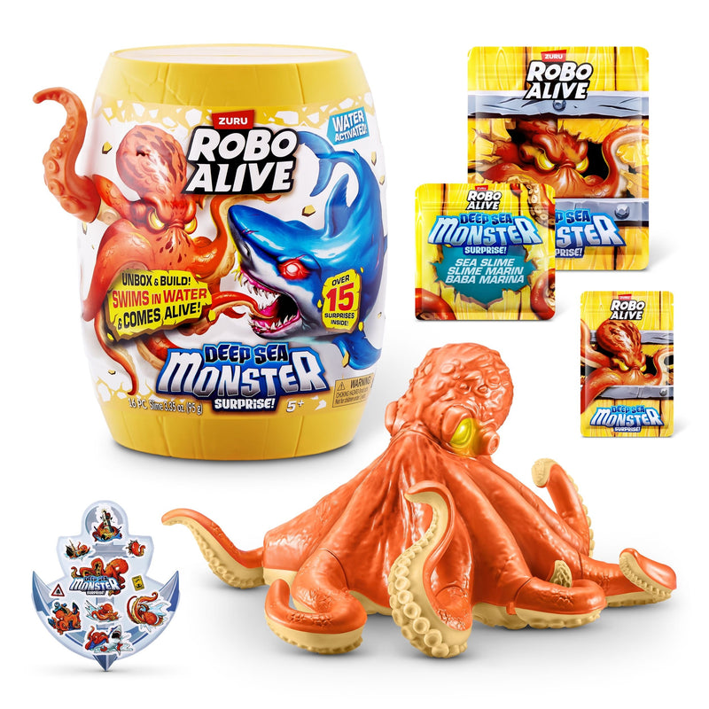 Zuru Robo Alive Deep Sea Monster Surprise Unboxing Playset Capsule for Ages 5+ G5
