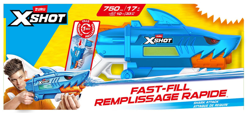 Zuru X Shot Shark Fast Fill Water Blaster with Fast-Fill Technology, 750-mL E5